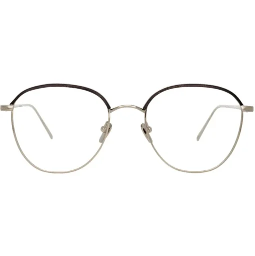 Linda Farrow - Raif Square Optical Glasses in White Gold Black - LFL819C9OPT - Linda Farrow Eyewear - Avvenice