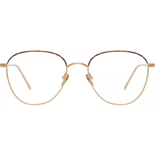 Linda Farrow - Raif Square Optical Glasses in Light Gold Tortoiseshell - LFL819C26OPT - Linda Farrow Eyewear - Avvenice
