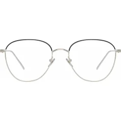 Linda Farrow - Raif Square Optical Glasses in White Gold - LFL819C25OPT - Linda Farrow Eyewear - Avvenice