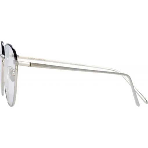 Linda Farrow - Raif Square Optical Glasses in White Gold - LFL819C25OPT - Linda Farrow Eyewear - Avvenice