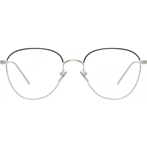 Linda Farrow - Raif Square Optical Glasses in White Gold Black - LFLC819C25OPT - Linda Farrow Eyewear - Avvenice