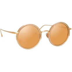 Linda Farrow - Ralph & Russo Watson Round Sunglasses in Ash - LFL1119C7SUN - Linda Farrow Eyewear - Avvenice