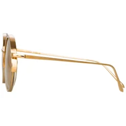Linda Farrow - Ralph & Russo Watson Round Sunglasses in Ash - LFL1119C7SUN - Linda Farrow Eyewear - Avvenice