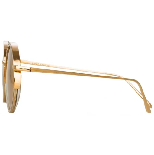 Linda Farrow - Ralph & Russo Watson Round Sunglasses in Ash - LFL1119C7SUN - Linda Farrow Eyewear - Avvenice