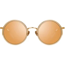 Linda Farrow - Ralph & Russo Watson Round Sunglasses in Ash - LFL1119C7SUN - Linda Farrow Eyewear - Avvenice