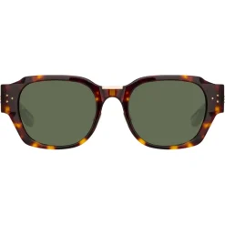Linda Farrow - Ramon Rectangular Sunglasses in Tortoiseshell - LFL1270C2SUN - Linda Farrow Eyewear - Avvenice