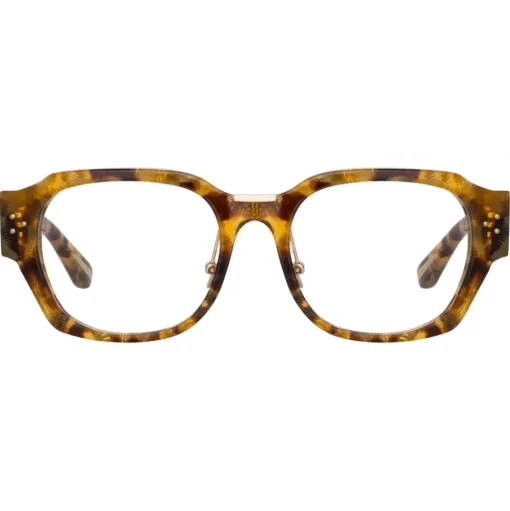 Linda Farrow - Ramon Rectangular Optical Glasses in Tobacco Tortoiseshell - LFL1270C7OPT - Linda Farrow Eyewear - Avvenice