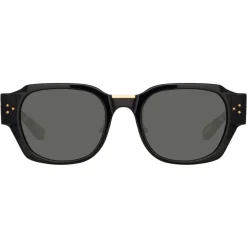 Linda Farrow - Ramon Rectangular Sunglasses in Black - LFL1270C1SUN - Linda Farrow Eyewear - Avvenice