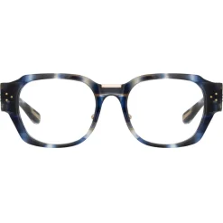 Linda Farrow - Ramon Rectangular Optical Glasses in Blue Tortoiseshell - LFL1270C6OPT - Linda Farrow Eyewear - Avvenice