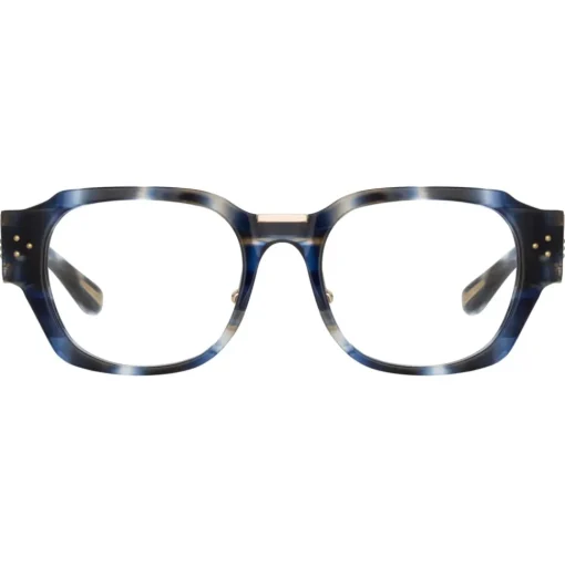 Linda Farrow - Ramon Rectangular Optical Glasses in Blue Tortoiseshell - LFL1270C6OPT - Linda Farrow Eyewear - Avvenice