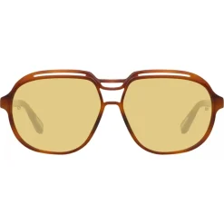Linda Farrow - Raphael Aviator Sunglasses in Horn - LFL1294C3SUN - Linda Farrow Eyewear - Avvenice