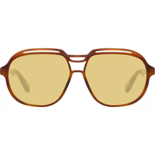 Linda Farrow - Raphael Aviator Sunglasses in Horn - LFL1294C3SUN - Linda Farrow Eyewear - Avvenice