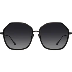 Linda Farrow - Rowe Oversize Sunglasses in Matt Nickel - LFL1432C3SUN - Linda Farrow Eyewear - Avvenice