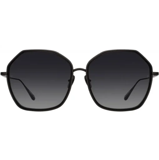 Linda Farrow - Rowe Oversize Sunglasses in Matt Nickel - LFL1432C3SUN - Linda Farrow Eyewear - Avvenice