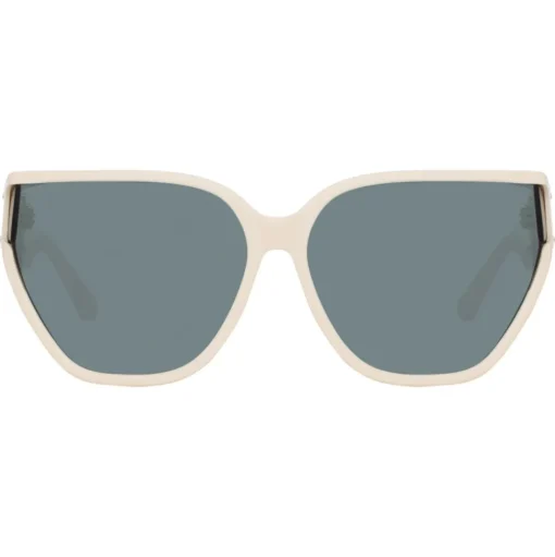 Linda Farrow - Sabine Oversized Sunglasses in Cream - LFL1298C3SUN - Linda Farrow Eyewear - Avvenice