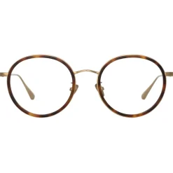 Linda Farrow - Sato Oval Optical Frame in Light Gold - LFL1452C2OPT - Linda Farrow Eyewear - Avvenice