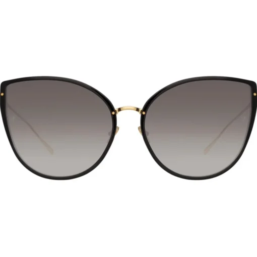 Linda Farrow - Silvie Cat Eye Sunglasses in Black - LFL1244C1SUN - Linda Farrow Eyewear - Avvenice