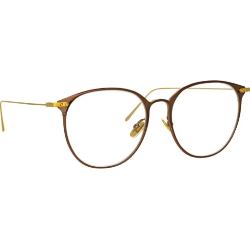 Linda Farrow - Sophia A Oval Optical Glasses in Brown - LF45AC3OPT - Linda Farrow Eyewear - Avvenice