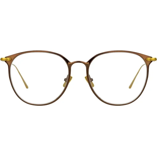 Linda Farrow - Sophia A Oval Optical Glasses in Brown - LF45AC3OPT - Linda Farrow Eyewear - Avvenice
