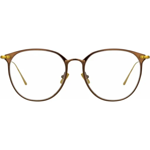 Linda Farrow - Sophia Oval Optical Glasses in Brown - LF45C3OPT - Linda Farrow Eyewear - Avvenice