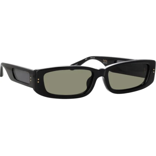 Linda Farrow - Talita Rectangular Sunglasses in Black - LFL1419C1SUN - Linda Farrow Eyewear - Avvenice