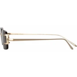 Linda Farrow - Taylor Rectangular Sunglasses in Light Gold Brown - LFL1131C2SUN - Linda Farrow Eyewear - Avvenice