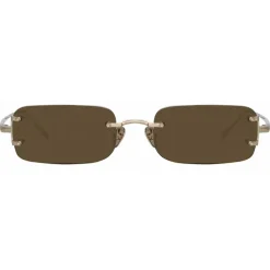 Linda Farrow - Taylor Rectangular Sunglasses in Light Gold Brown - LFL1131C2SUN - Linda Farrow Eyewear - Avvenice