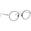 Linda Farrow - The Adams Oval Optical Glasses in Black White Gold (C2) - LFL925C2OPT - Linda Farrow Eyewear - Avvenice