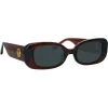 Linda Farrow - The Lola Rectangular Sunglasses in Brown - LFL1117C8SUN - Linda Farrow Eyewear - Avvenice