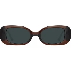 Linda Farrow - The Lola Rectangular Sunglasses in Brown - LFL1117C8SUN - Linda Farrow Eyewear - Avvenice