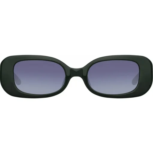 Linda Farrow - The Lola Rectangular Sunglasses in Green - LFL1117C7SUN - Linda Farrow Eyewear - Avvenice