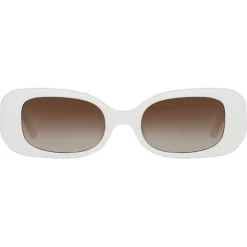Linda Farrow - The Lola Rectangular Sunglasses in White - LFL1117C6SUN - Linda Farrow Eyewear - Avvenice