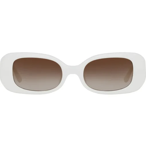 Linda Farrow - The Lola Rectangular Sunglasses in White - LFL1117C6SUN - Linda Farrow Eyewear - Avvenice
