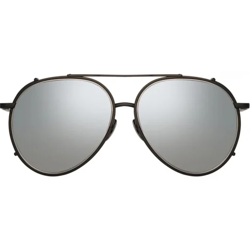 Linda Farrow - Torino Aviator Sunglasses in Nickel - LFL1360C4SUN - Linda Farrow Eyewear - Avvenice