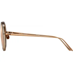 Linda Farrow - Tracy Round Sunglasses in Ash - LFL239C44SUN - Linda Farrow Eyewear - Avvenice