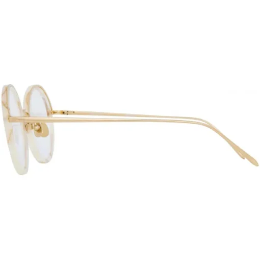 Linda Farrow - Tracy Round Optical Glasses in Quartz - LFL239C55OPT - Linda Farrow Eyewear - Avvenice