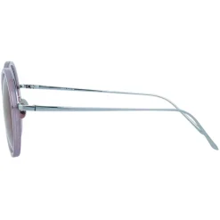 Linda Farrow - Tracy Round Sunglasses in Milky Purple - LFL239C59SUN - Linda Farrow Eyewear - Avvenice