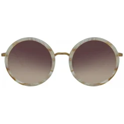 Linda Farrow - Tracy Round Sunglasses in Quartz - LFL239C51SUN - Linda Farrow Eyewear - Avvenice