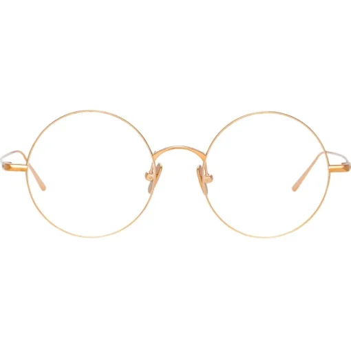 Linda Farrow - Zaha Round Optical Glasses in Rose Gold - LF32C3OPT - Linda Farrow Eyewear - Avvenice