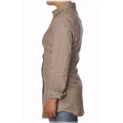 Liu Jo - Long Model Shirt - Turtledove - Shirts - Made in Italy - Luxury Exclusive Collection - Avvenice