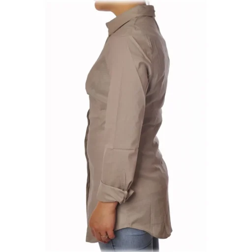 Liu Jo - Long Model Shirt - Turtledove - Shirts - Made in Italy - Luxury Exclusive Collection - Avvenice