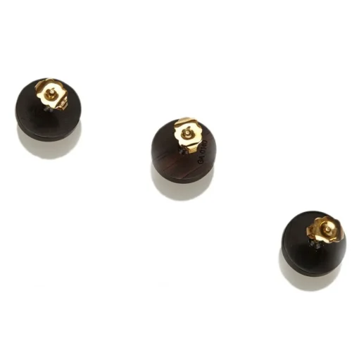 Louis Vuitton Vintage - 3 pc Set Monogram Earrings - Brown Gold - Wood - LV Earrings - Luxury High Quality - Avvenice