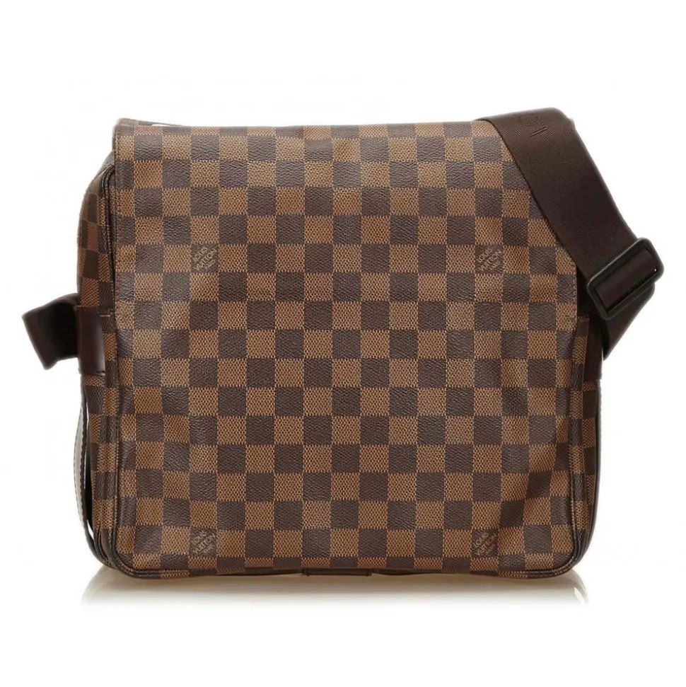 Louis Vuitton Vintage - Damier Ebene Naviglio Bag - Brown - Damier Canvas and Leather Handbag - Luxury High Quality - Avvenice