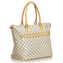 Louis Vuitton Vintage - Damier Azure Saleya GM Bag - White Ivory Blue - Damier Canvas and Leather Handbag - Luxury High Quality - Avvenice