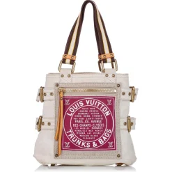 Louis Vuitton Vintage - Globe Shopper Cabas PM - White Pink - Canvas Tote Bag - Luxury High Quality - Avvenice