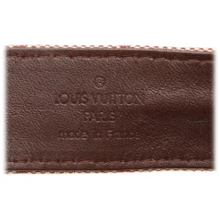 Louis Vuitton Vintage - Monogram Mini Lin Belt - Red Brown Beige - Leather Belt - Luxury High Quality - Avvenice