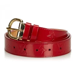 Louis Vuitton Vintage - Monogram Vernis Belt - Red - Vernis Leather Belt - Luxury High Quality - Avvenice