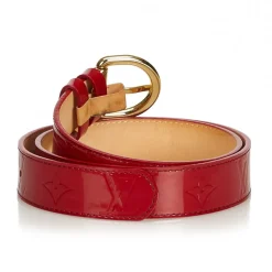 Louis Vuitton Vintage - Monogram Vernis Belt - Red - Vernis Leather Belt - Luxury High Quality - Avvenice