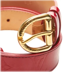 Louis Vuitton Vintage - Monogram Vernis Belt - Red - Vernis Leather Belt - Luxury High Quality - Avvenice