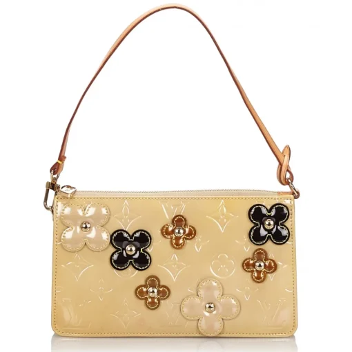 Louis Vuitton Vintage - Vernis Lexington Fleurs Pochette - Beige - Vernis Leather Handbag - Luxury High Quality - Avvenice